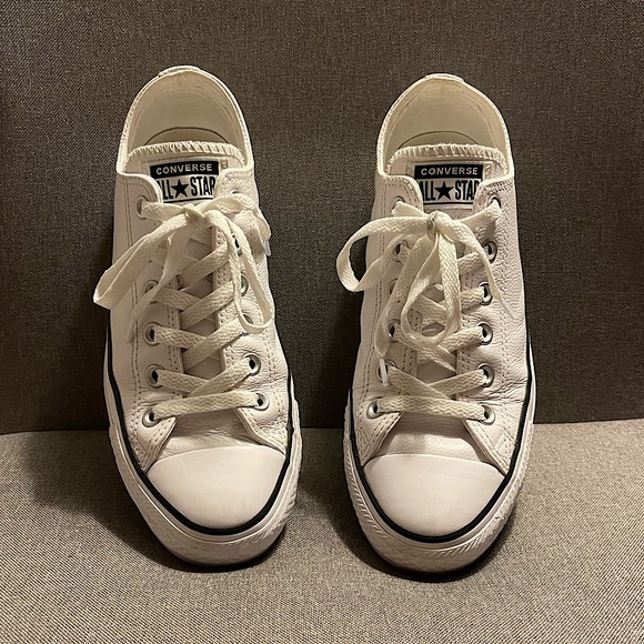 Converse Shoes - White Leather Converse